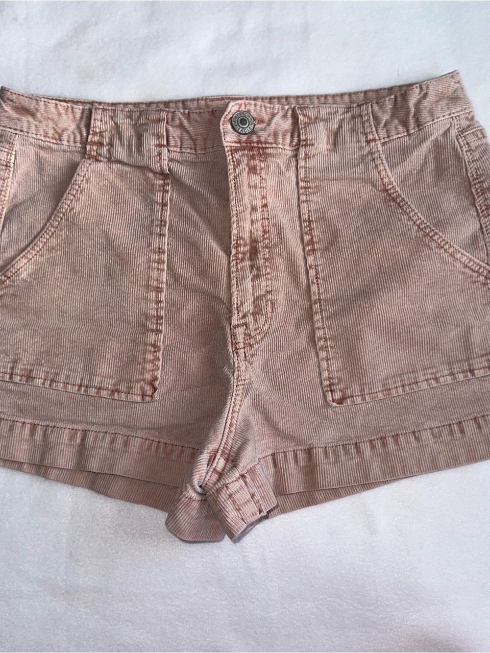 American Eagle Outfitters Pink Blush Corduroy High-Rise Shorts